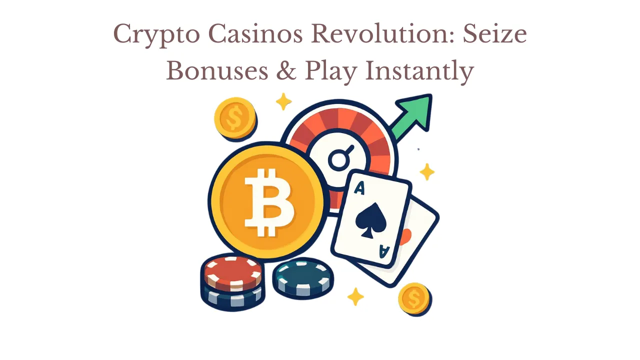 Crypto Casinos Revolution Seize Bonuses & Play Instantly